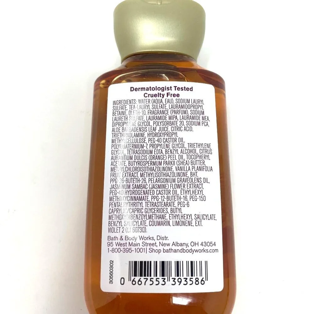 Bath & Body Works Dahlia Travel Size 3 Oz Shower Gel Pear Praline Nourishing